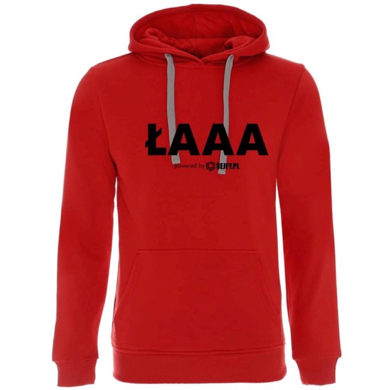 Bluza z napisem ŁAAA czerwona - 1