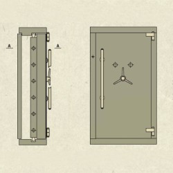 Drzwi skarbcowe HERKULES VDE klasa V, dwa zamki - 6