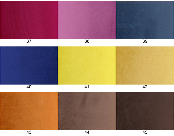 Paleta kolorów tkanin do wykończenia wnętrz sejfów